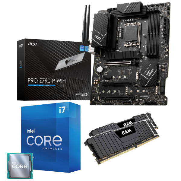 PC Upgrade kit: MSI Pro Z790-P WIFI | Intel Core i7-14700K 20x 3.40GHz | 16GB DDR5 | Intel UHD